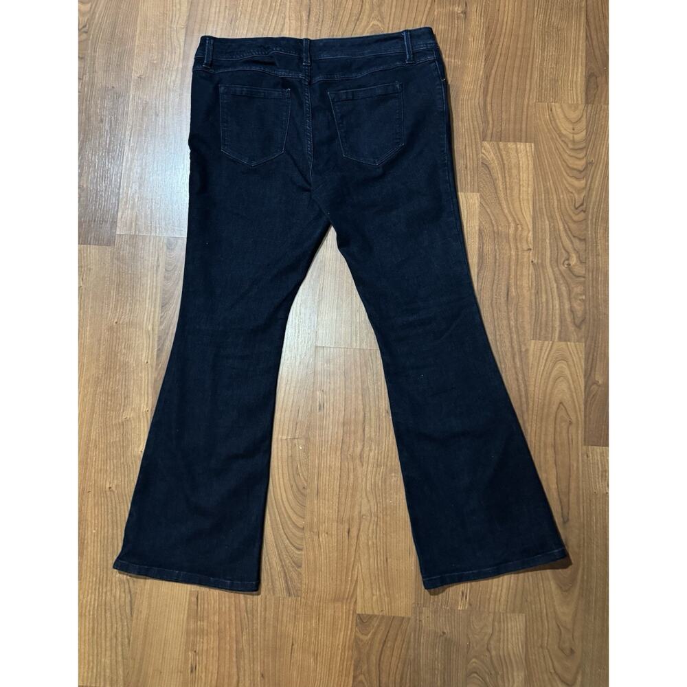 TORRID Bootcut Denim Jeans Dark Blue Super Stretch 4 Pocket Button Zip Women's